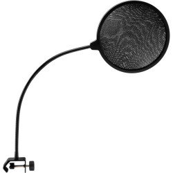 Auray PFNY-6 Nylon Pop Filter with Gooseneck and C-Style Clamp for Mic Stands and Booms