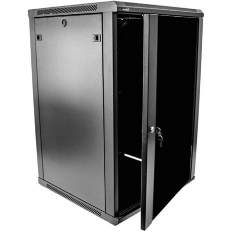 Rack 18U Wallmount Cabinet de servidor de 19 pulgadas con puerta de vidrio