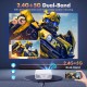 Projector with 5G WiFi and Bluetooth, Outdoor Portable Mini Projectors Support 4K