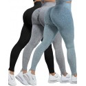 CHRLEISURE Conjunto de leggings de entrenamiento de 3 piezas para mujer