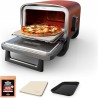 Ninja Horno de pizza Woodfire, horno 8 en 1 para exteriores, 5 ajustes de pizza, tecnología Ninja Woodfire