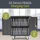 Pearington Carrito de carga/almacenamiento móvil para 30 dispositivos para iPads, tabletas, portátiles