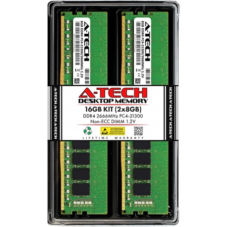 A-Tech 16GB (2x8GB) DDR4 2666 MHz UDIMM PC4-21300
