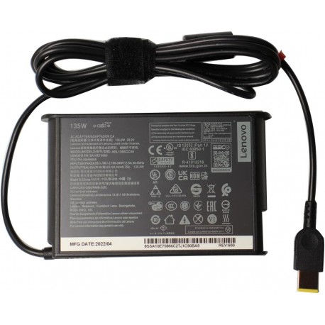 Nuevo adaptador de CA de punta delgada de 20V 6.7A 135W para Lenovo