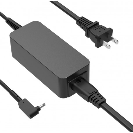 Nicpower Adaptador de cargador de CA para Acer 19 V, 2.37 A, 45 W (también compatible con 19 V, 2.1 A, 40 W)