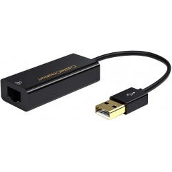 Adaptador USB 2.0 a RJ45 Gigabit Ethernet, no requiere controlador.