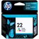 HP 22 - 5 ml - color (cian, magenta, amarillo) - original - cartucho de tinta