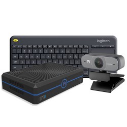 Azulle Byte4 Pro Mini PC with Webcam & Logitech Keyboard Bundle