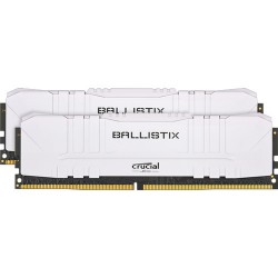Gaming Desktop Memory Crucial 32GB Ballistix DDR4 (2 x 16GB, White)