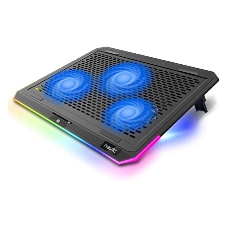 Havit Almohadilla de refrigeración RGB para laptop de 15.6 a 17 pulgadas