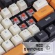 Havit Teclado mecánico, teclado compacto con cable de PC con teclado numérico interruptor rojo