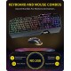 havit Combo de teclado y ratón para juegos, teclados de computadora retroiluminados y mouse para juegos RGB